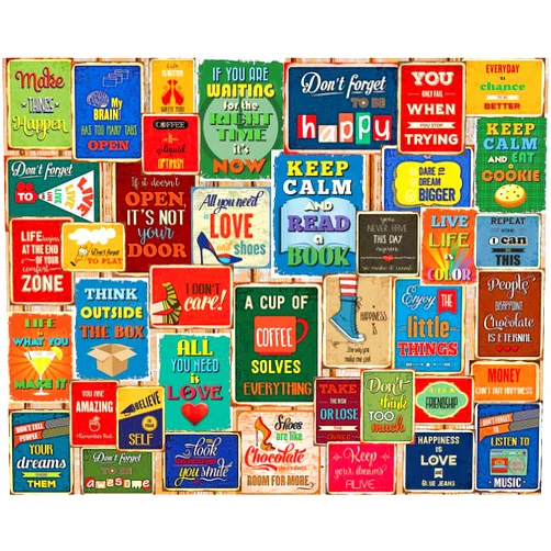 White Mountain Words of Wisdom, 1000 Piece Jigsaw Puzzle