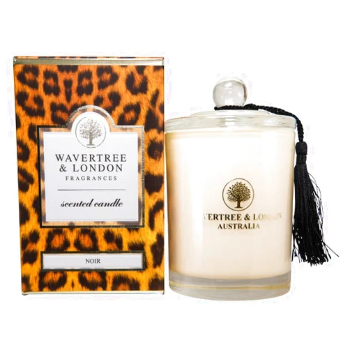 Wavertree & London Organic Noir Scent Soy Wax Candle | Non Toxic 100% Cotton Wick Triple Scented Pure Natural Soy Wax Candles, Hand Poured in Australia | 60 Hours Burning Time, 11.66 Oz
