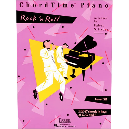 By Nancy Faber (Arranger), Randall Faber (Arranger) ChordTime Piano Rock 'n' Roll – Level 2B | Early Intermediate Piano Sheet Music for Students, Kids and Teens | Rock and Roll Favorites with Chords and Fingering | Faber Piano Adventures Songbook