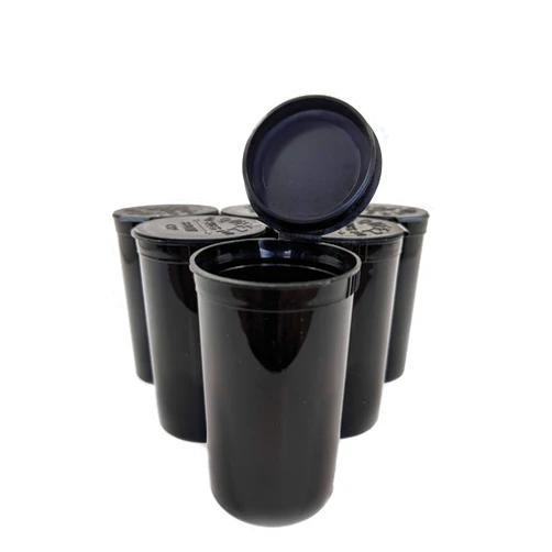 SRX Full Case of 315 - Black 13 Dram Pop Top Bottle Rx Vial Medical Grade Pill Box Herb Container L89Q