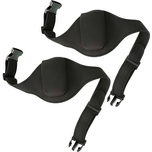 Frienda 2 Pieces Mic Belt Pack Fitness Instructor Microphone Belt Pouch Carrier Holder Adjustable Waist Bag Neoprene Sweat Absorbent Belt for Theater, Speakers Classic Black