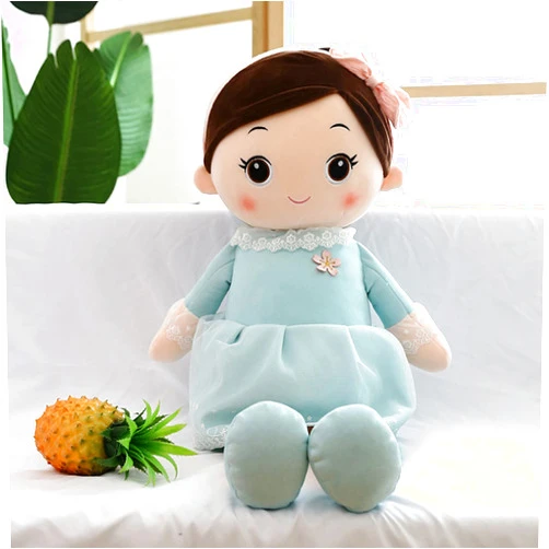 SPRAOI Clothdoll Toys, Rag Clothdoll for Home Decoration and Interior Design, Soft Rag Baby Dolls for Girls Kids Gift, Super Soft Toy Gifts with Gift Box, 14 Inch (Green)