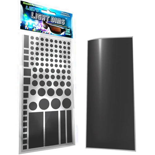 LIGHT DIMS LightDims Original Strength Light Dimmer LED Covers (2 Sheets) Shapes & Uncut Sheet for Electronics & Appliances & More. Professional Retail Packaging