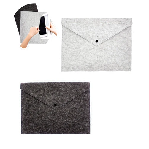XINYIDAO A5 Folder Briefcase, 2 Felt Folders Portable Envelope Folder Storage Bag A4 Size Folders for Office, Business, School Supplies (Black and White)