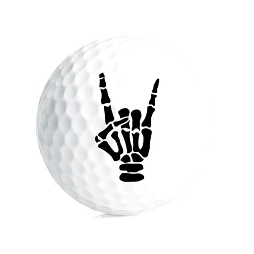 CafePress Rock On Skeleton Hand Novelty Golf Balls (Pk of 6)
