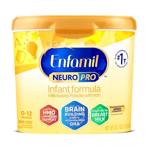 Enfamil NeuroPro Baby Formula, Triple Prebiotic Immune Blend with 2'FL HMO & Expert Recommended Omega-3 DHA, Inspired by Breast Milk, Non-GMO, Reusable Tub, 20.7 Oz (Packaging May Vary) 20.7 Ounce Tub