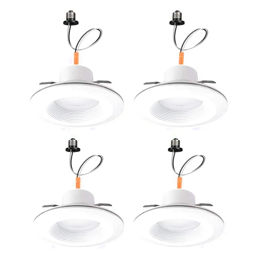 Commercial Electric 6 in. White Integrated LED Recessed Downlight with Nightlight Trim (4)