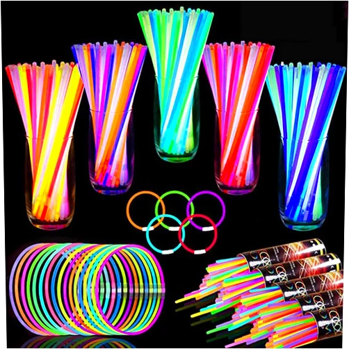 TURNMEON 500 Pack Glow Sticks Bulk Party Pack Glow In The Dark Easter Eggs Party Supplies Glow Sticks Necklaces Bracelets with Connectors 8