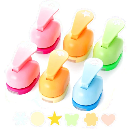LOVEINUSA 6PCS Shape Paper Craft Hole Punch Set, Tool Paper Hole Punch Shapes Creative Handmaking for DIY Scrapbooking, Greeting Cards, Festival Decoration, Albums Photos