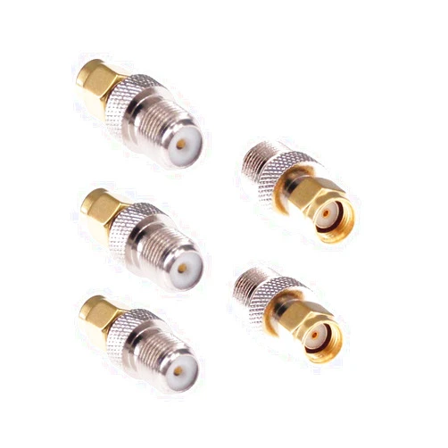 RFaha 5pcs RP-SMA Male to F Female RF Coax Adapter RPSMA to F Type Coaxial Connector Adapter(F20-5)