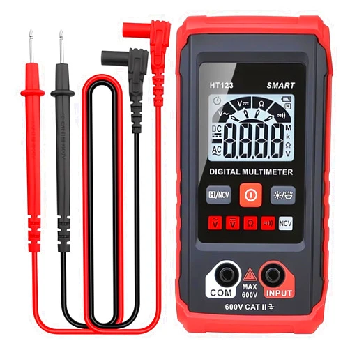 Generic 2024 HT Automatic Digital Multimeter -【New Version】Auto-Ranging Voltmeter, Electric Meter Tester Tool Smart Measurement, Non Contact Volt DC Amp Meter Tester Digital Voltmeter for Ac/Dc Voltage (Red)
