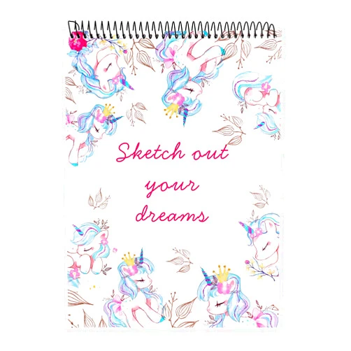 BOOMLONGDA Sketchbook for Kids, Unicron Sketch Book and Art Paper for Girls and Artist Kids to Drawing and Sketching or Doodling, 8.5