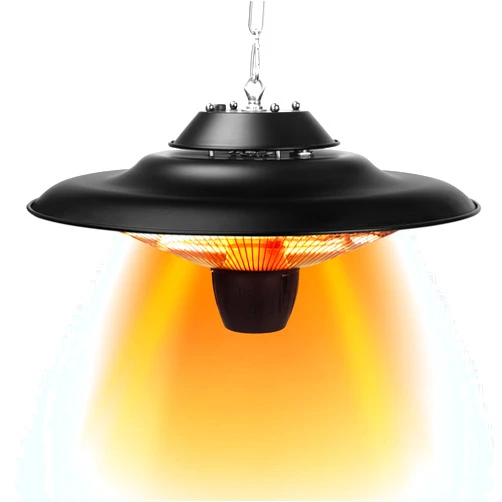 Hisencn Patio Heater, Outdoor Heater, 1500W Electric Patio Heater, Ceiling Hanging Heater, Outdoor or Indoor Use, 2 Adjustable Models, 3s Fast Heating, for Gazebo, Balcony, Outside, Living Room