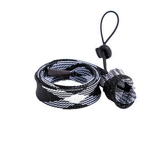 Clam Ice Rod Slick – 32” Tangle-Free Protective Sleeve for Ice Fishing Rods, Shields Tips & Guides (Large, Black/White)