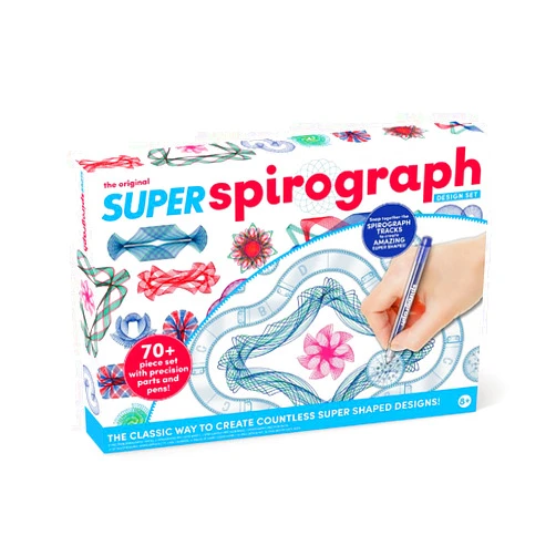 Spirograph Super Set –Arts and Crafts, Kids Toys, Art Supplies, Craft Supplies, Drawing Kit, Spiral Art, Classic Gear Design Kit, Case, Pens, Design Sheet Included, Ages 8+