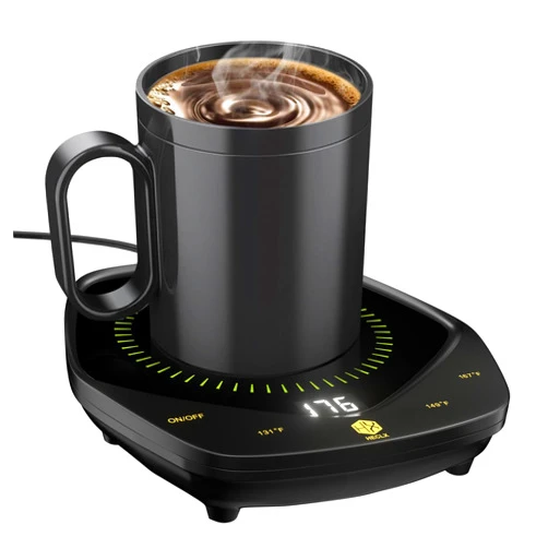 GUODUN ARMOR Coffee Mug Warmer Smart Candle Warmer Cup Warmer for Desk Auto Shut Off, 3 Temp Settings Smart Electric Beverage Warmer for Coffee, Tea, Water, Milk and Coco (HQ-CM-02)