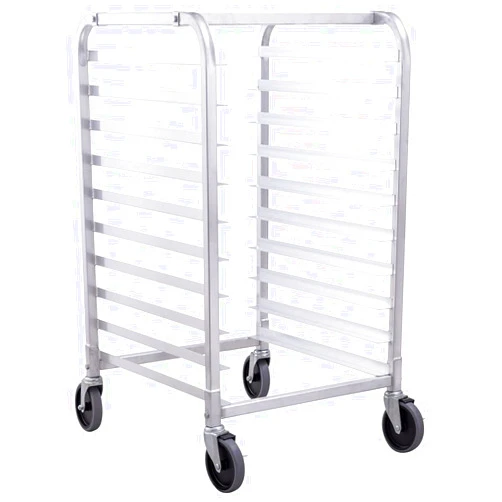 MAT Expert 10-Tier Kitchen Bun Rack, Aluminum Bakery Pan Sheet Storage Rack, Home Commercial Grade Kitchen Bakery Cooling Rack w/Wheels & Brakes & Open Shelf (10 Tier: 26