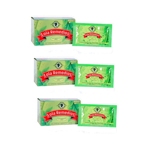 Generic Lola Remedios Food Supplement Syrup - Pack of 3 - Total 36 Sachets, 12 Sachets Per Box - All Natural Ingredients Honey, Ginger, Mint, Clove and Fennel