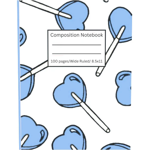By Tumbl Publishing (Author) Composition Notebook 8.5 x 11 Wide Ruled: Lollipop Cute Playful Notebook | Cute Composition Notebooks