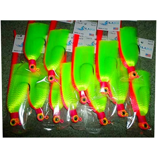 Generic 3 Pack Snook Flare Hawk Jigs Flair Electric Chicken Weight+Hook Choice