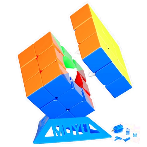 Moyu RS3M 2021 Magnetic Speed Cube Maglev Version(Upgraded), Speed Cube 3x3 Sticker-Less Quieter Turning, Magnetic Cube Professional 2021 3 by 3 Budget Cube