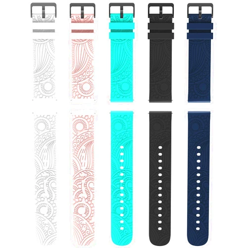 TenCloud Sport Bands Compatible with Smaiit Y22 Watch/BANLVS Y22 Smart Watch/A-TGTGA Y22 Silicone Quick Release Straps Patterned Wristbands Adjustable Watch Strap