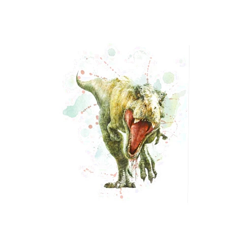 Kroey Tyrannosaurus Rex Art Jurassic Dinosaur Watercolor Giant Animal Carnivorous Dinosaurs Poster Boys Room Wall Decor B Unframe-style 08x12inch(20x30cm