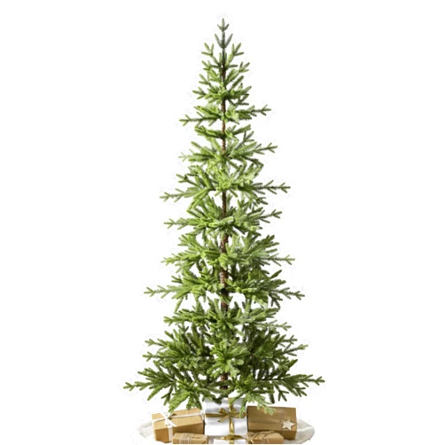 Balsam Hill | 4.5ft Unlit Alpine Artificial Christmas Tree | Slim Shape | Realistic Needle Foliage | Easy Storage with Storage Bag Included | Suitable for Indoor Holiday Display