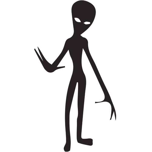 USCLIFESYLE USCLIFESTYLE Alien Alien (Black) (Set of 2) Premium Waterproof Vinyl Decal Stickers for Laptop MacBook Phone Tablet Helmet Car Window Bumper Mug Tuber Cup Door Wall Decoration