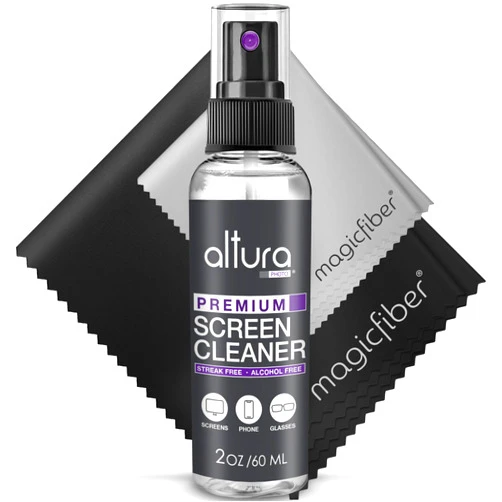 Altura Photo Screen Cleaner Spray and Wipe – Car Screen Cleaner & Computer Screen Cleaner – Laptop Cleaning Kit for MacBook Monitor Phone Cleaner