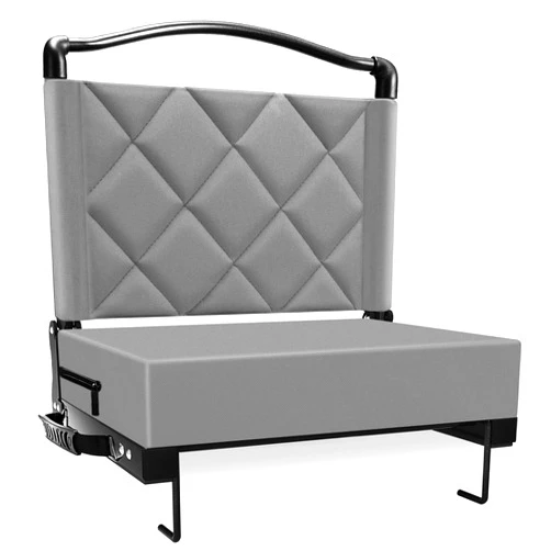 Kaganoon 1pcs Stadium Seats with Back Support Cushion, Folding Stadium Seats for Bleachers Hold up 400lbs, Wide Bleacher Seat with Shoulder Strap & Handle Perfect for Sports Events, Gray