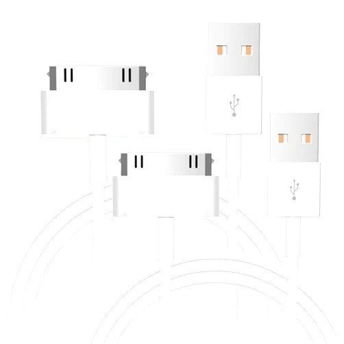 Arbove 30 Pin Charger Cable, 2 Pack Old Pad Charger, Old Phone Charger, Pod Charger Old Generation, Pod Charger Compatible for Phone 4/4s, Phone 3G/3GS, Pad 1/2/3, Pod Nano/Pod Touch (3.3 Feet)
