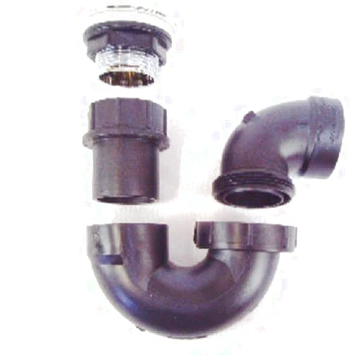 UNITED STATES HDW P118C Chrome Finish Mobile Home Tub Drain Assembly Kit, Black