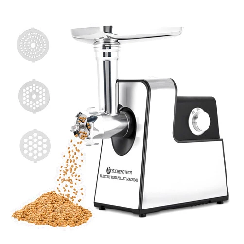 YUCHENGTECH Electric Animal Feed Pellet Machine Pet Food Pellet Machine for Making Cat Dog Bird Fish Feed with 3mm/5mm/7mm Molds 500W 110V