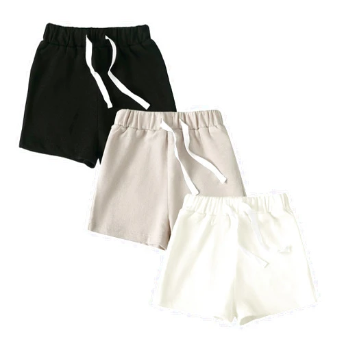 SOBOWO Baby Boys Girls Shorts 3-Pack Newborn Solid Color Cotton Sport Jogger Shorts for Unisex Boy Girl 0-24 Months