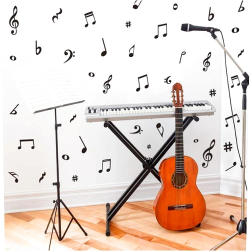 IARTTOP ARTTOP Musical Note Wall Decals,Creative Music Notes Removable Vinyl Wall Stickers for Classroom Kids Room Music Studio Decoration