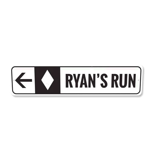 The Lizton Sign Shop Diamond Ski Run Arrow Mountain Lodge Cabin Decor Skiing Aluminum Sign - 3