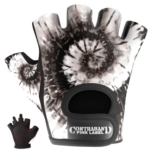 Contraband Pink Label 5347 Womens Designer Workout Gloves | Tie Dye Print w/Grip-Lock™ Silicone Palm