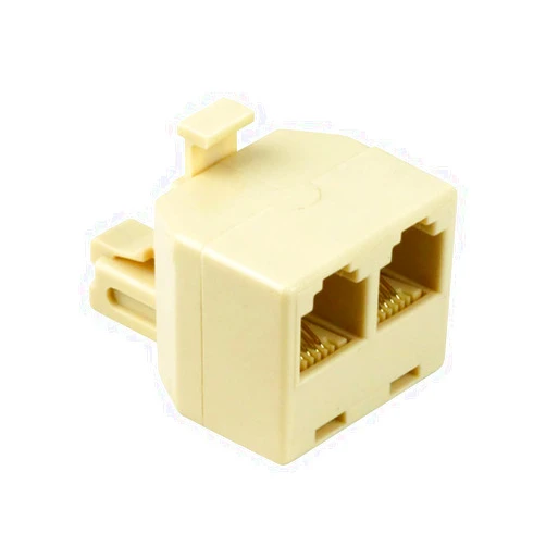 Skywalker Telephone T-Adapter for Single to Dual Jack (Ivory)
