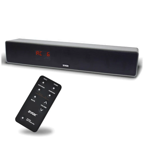 ZVOX Dialogue Clarifying Sound Bar with Patented Hearing Technology - TV Sound Bar with Twelve Levels of Voice Boost - Home Theater Audio TV Speakers Soundbar - AccuVoice TV Soundbar - AV157 Titanium
