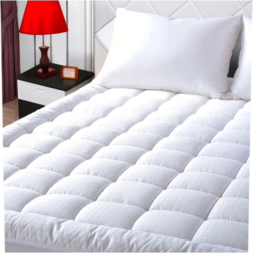 EASELAND Queen Size Mattress Pad Pillow Top Mattress Cover Quilted Fitted Mattress Protector Cotton Top Stretches up 8-21