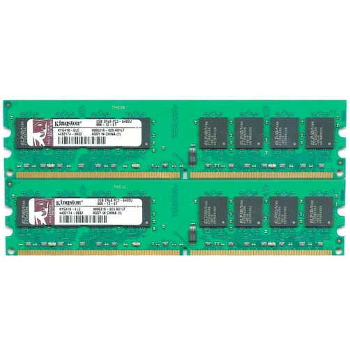 Kingston ValueRAM 4GB Kit (2x2GB Modules) 800MHz PC2-6400 DDR2 CL6 DIMM Desktop Memory (KVR800D2N6K2/4G)