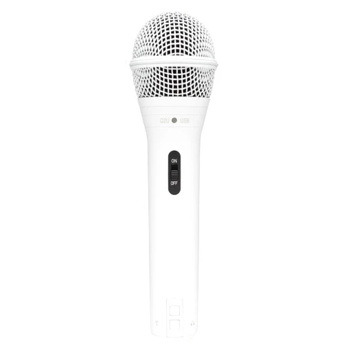 Samson Q2U USB and XLR Handheld Dynamic Microphone with Cardioid Polar Pattern for Podcasting and Live Streaming (White)