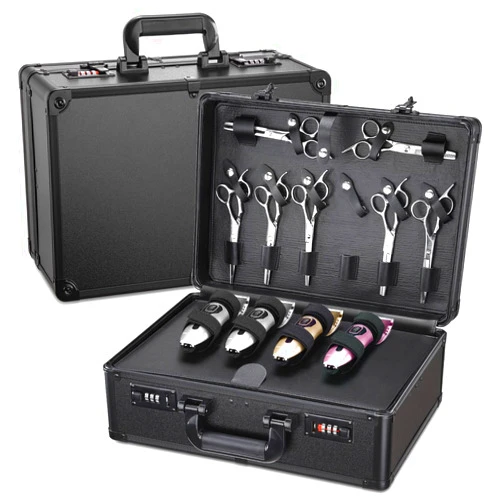 Noverlife Large Barber Carrying Case with Code Lock, Hairdresser Tool Box Organizer Traveling Case, Portable Travel Barber Suitcase for Hair Stylist Pet Groomer Beauty Salon Makeup Artist