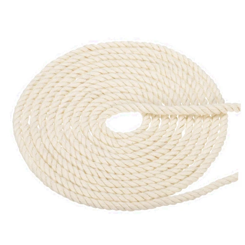 PATIKIL 1/4 Inch x 25ft Natural Twisted Cotton Rope 3 Strand Strong Thick Cotton Rope Tug of War Rope for Railings Crafts Home Decor, White