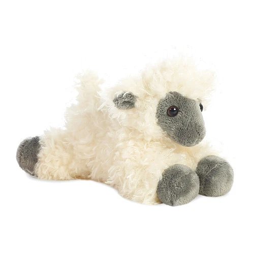 AURORA, 31376, Mini Flopsies Face Sheep, 8In, Soft Toy, White