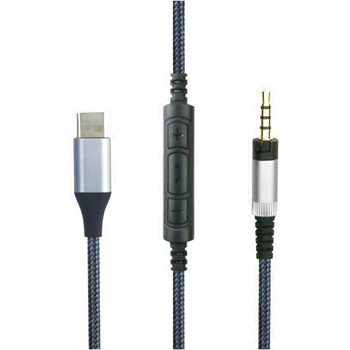 NewFantasia USB C Type-C Audio Cable Compatible with Sennheiser Momentum 3, Momentum 2.0, HD1 Headphone, Remote Volume Mic Compatible with iPhone 15/16/Pro/Plus/iPad
