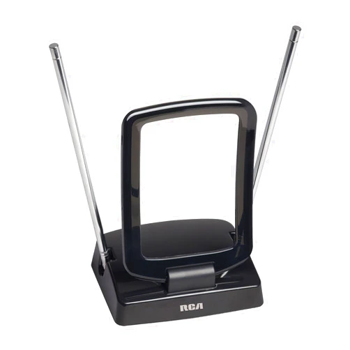 RCA ANT310Z Amplified Indoor FM and TV Antenna in Black