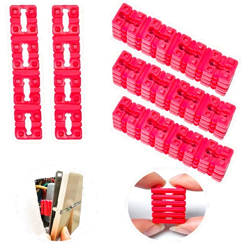 Chlmetf 48 PCS Switch and Receptacle Spacers, Outlet Spacers for Loose Outlet Plug Fix, Electric Wall Switch - Receptacle Extenders,Stackable Spaceranda and Sockets Plugs Washer Screws.
