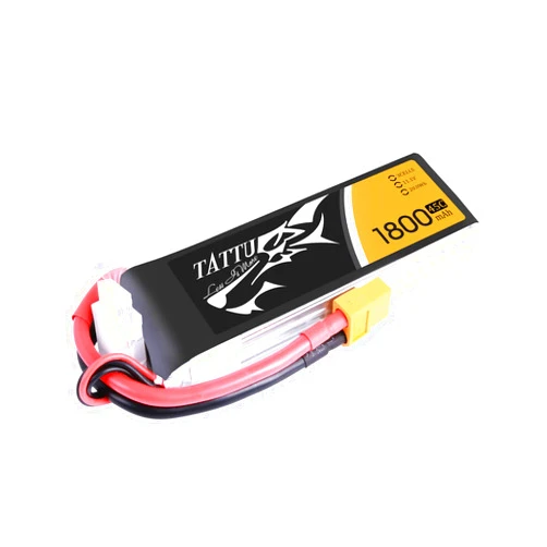 Tattu 11.1V 1800mAh 3S 45C LiPo Battery Pack with XT60 Plug for Skylark M4-FPV250 Mini Shredder 200 INDY250 PLUS MOJO 280 QAV250 Vortex Emax Nighthawk 250 RC Heli Airplane UAV Drone FPV